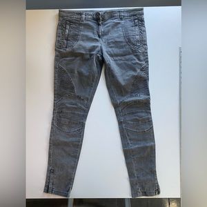Topshop size 8 gray motorcycle jeans